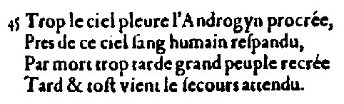 Quatrain (II,45) de l'édition Macé Bonhomme (1555)
