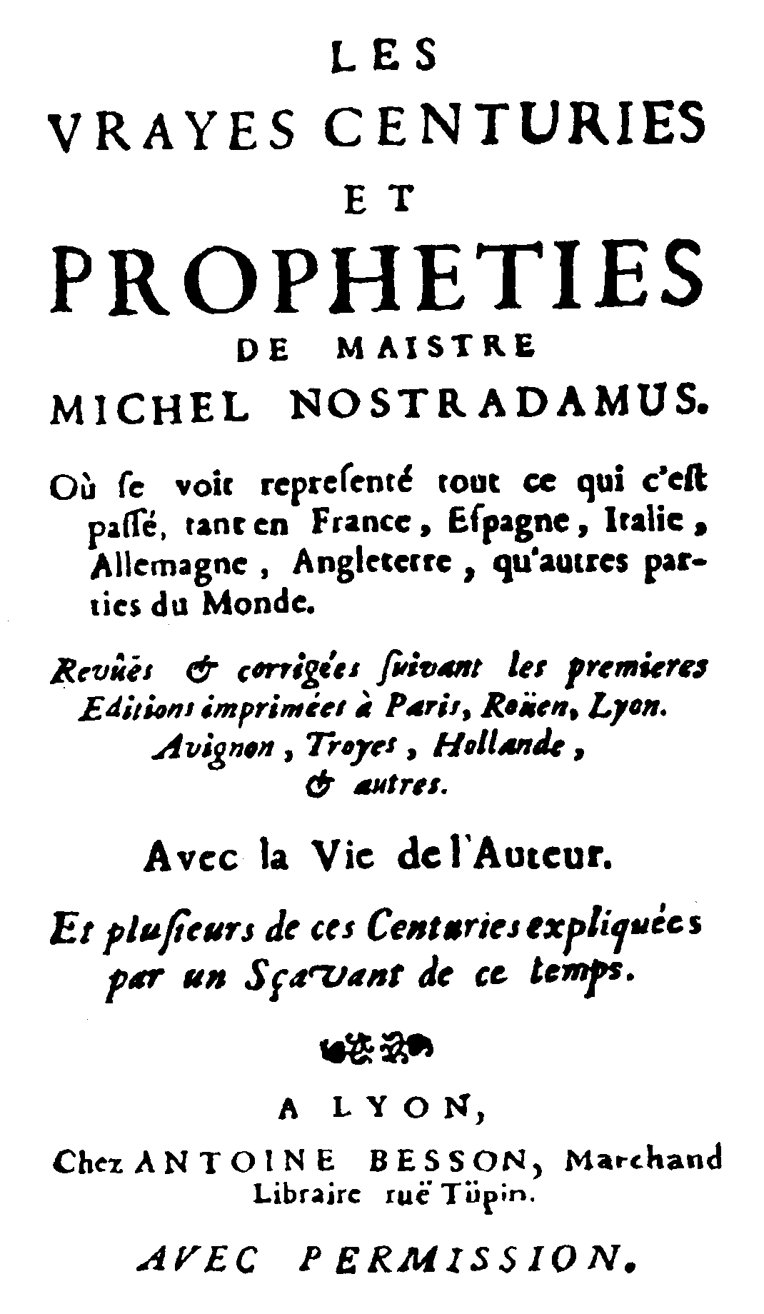 Page de titre Edition Antoine Besson