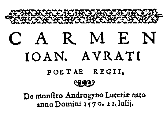 Carmen de Jean Dorat