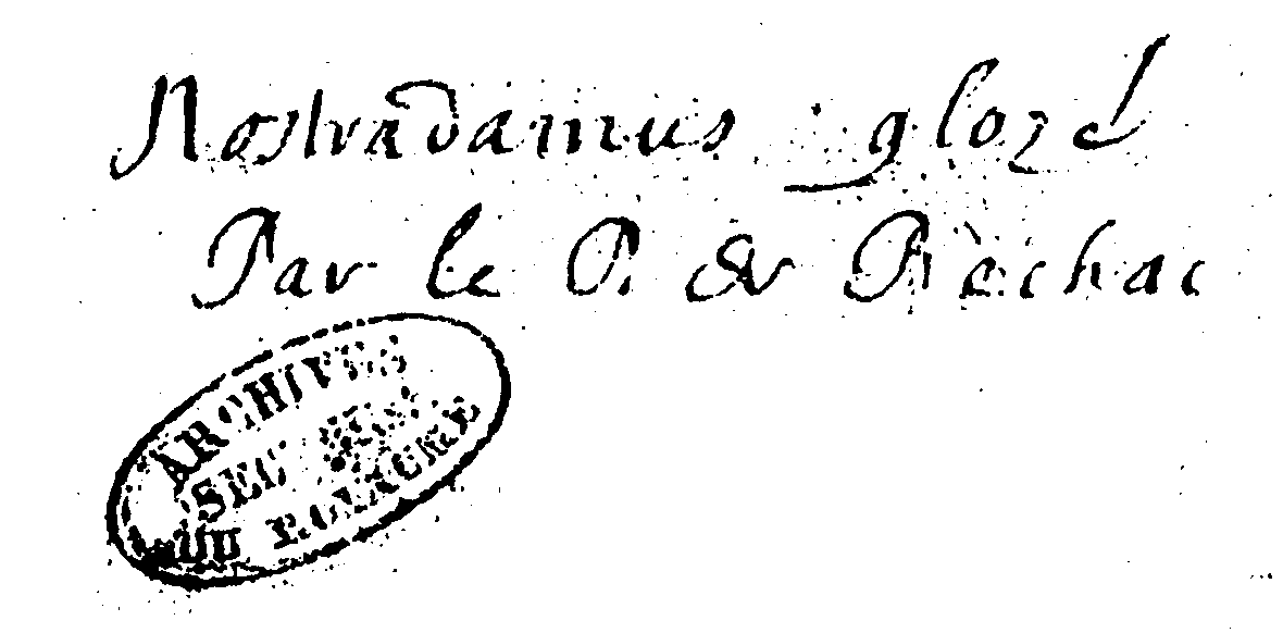 Manuscrit de Giffré de Rechac