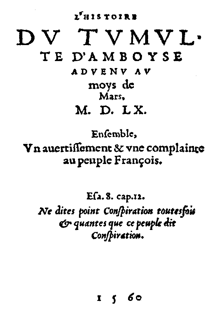 Histoire du Tumulte dAmboise