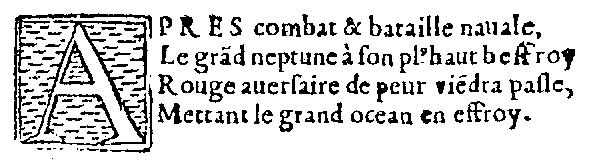 Quatrain (III,1) de l'édition conservée à Utrecht (1557)